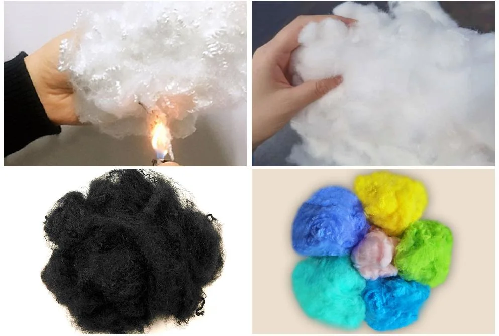 Virgin / Recycled Black Fire Proof Flame Retardant Pet Polyester Staple Fiber for Textile